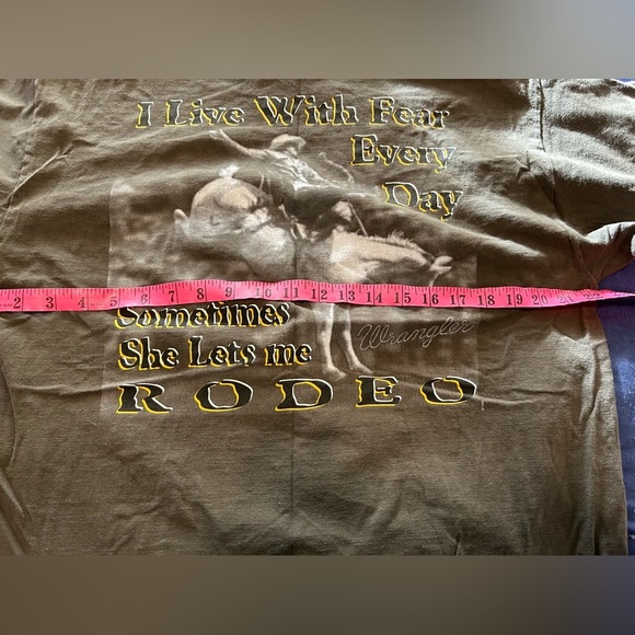 Retro wrangler tshirt brown cowboy confessions XL - Picture 6 of 6